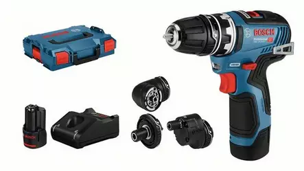 Bosch Akkuporakone/ruuviväänninsarja 12V GSR 12V-35 FC 2x3,0Ah + L-Boxx - Akkukonepaketit - 0000577 - 1