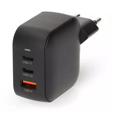 Nedis GaN 70W USB-Pikalaturi 2xUSB-C PD + USB-A 18W - Puhelintarvikkeet - 0021067 - 1