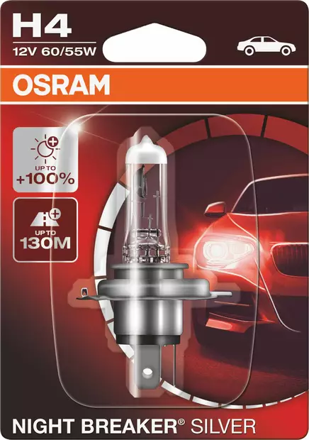 Osram Night Breaker Silver polttimo 12V H4 60/55W - Autopolttimot - 0008167 - 1