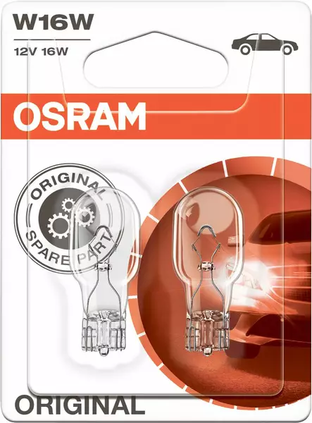 Osram Original 12V W16W pienoispolttimo 16W (pari) - Autopolttimot - 0008187 - 1