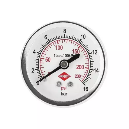 Painemittari 1/4", ø 40mm 16bar - Muut paineilmatarvikkeet - 0021817 - 1