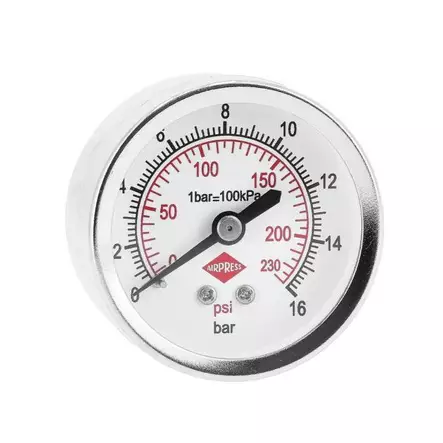 Painemittari 1/4", ø 40mm 16bar - Muut paineilmatarvikkeet - 0021817 - 2