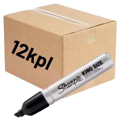 Sharpie King Size merkkauskynä, musta 12kpl - Merkkauskynät ja tussit - 0022487 - 1