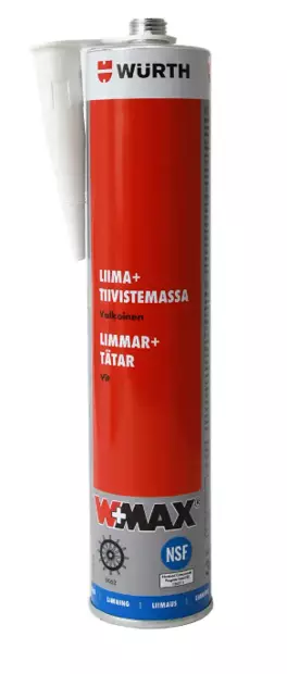Wurth liima- ja tiivistemassa W+max valkoinen 300ml - Liimamassat ja tiivistysmassat - 0010557 - 2