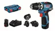 Bosch Akkuporakone/ruuviväänninsarja 12V GSR 12V-35 FC 2x3,0Ah + L-Boxx - Akkukonepaketit - 0000577 - 1