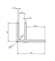 WARMA F-lista alumiini, pituus 2m - Alumiiniputket ja listat - 0022097 - 2