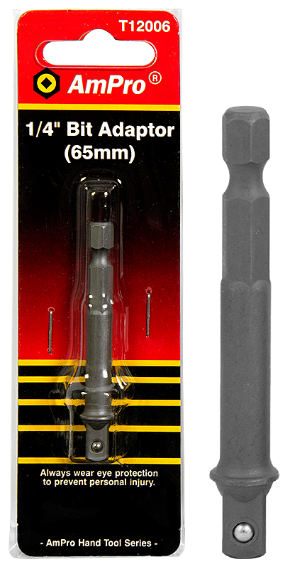 Ampro hylsyadapteri 1/4" 65mm - Jatkovarret ja niveljatkot - 0005617 - 1