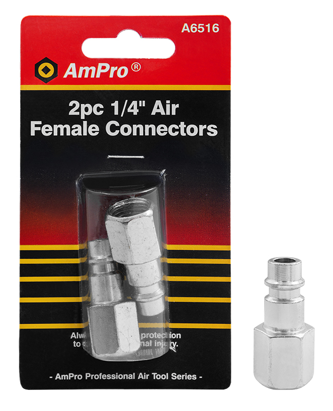 Ampro PI liitin 1/4" SK 2kpl - Paineilmaliittimet - 0006257 - 1