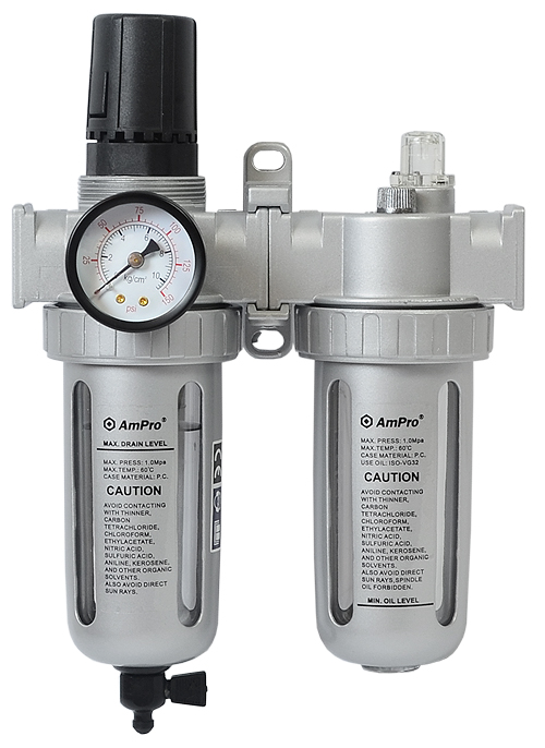 Ampro PI suodatin -säädin-voiteluyksikkö mittarilla - Paineensäätimet - 0006267 - 1