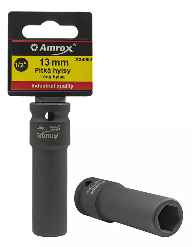 Amrox voimahylsy pitkä 1/2" 10mm - Kone- ja voimahylsyt - 0018937 - 1
