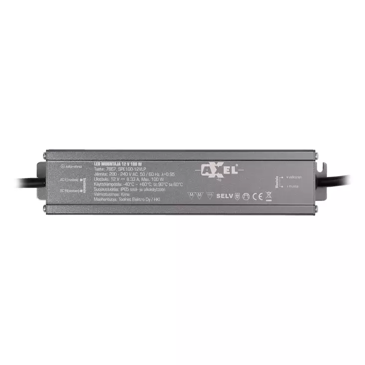 Axxel led muuntaja 12v 100w ip65 - Muut sähköasennustarvikkeet - 0009297 - 1