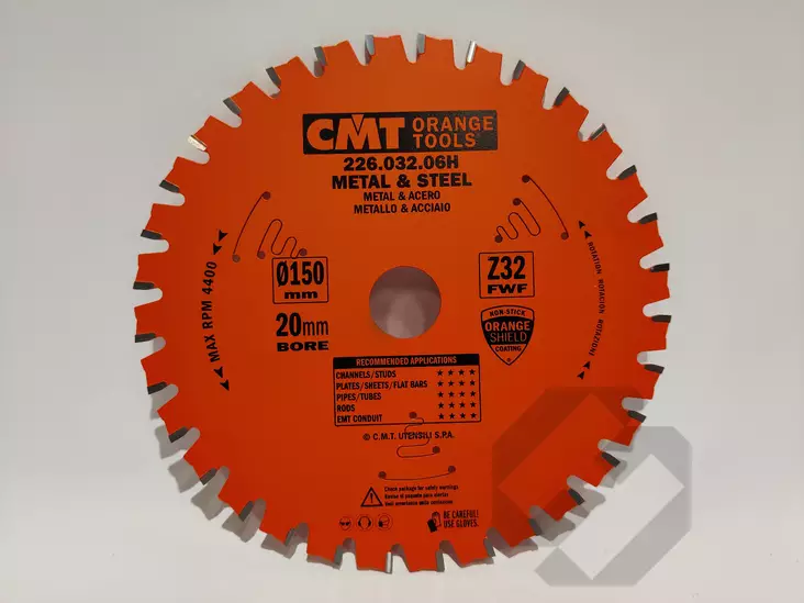 CMT Pyörösahanterä 150x32Tx20mm Metalliterä - Erikoisterät metallille - 0000047 - 1