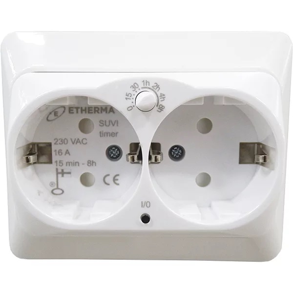 Etherma SUVI Timer ajastinpistorasia - Uppo-asennus rasiat ja kytkimet - 0014047 - 2