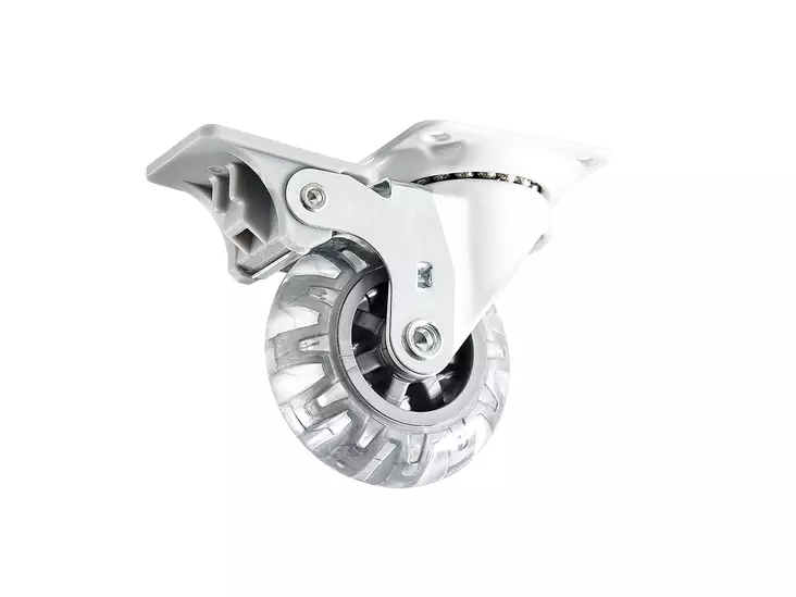 Habo kalustepyörä 50mm levy/jarru valkoinen - Kalustepyörät - 0008397 - 2