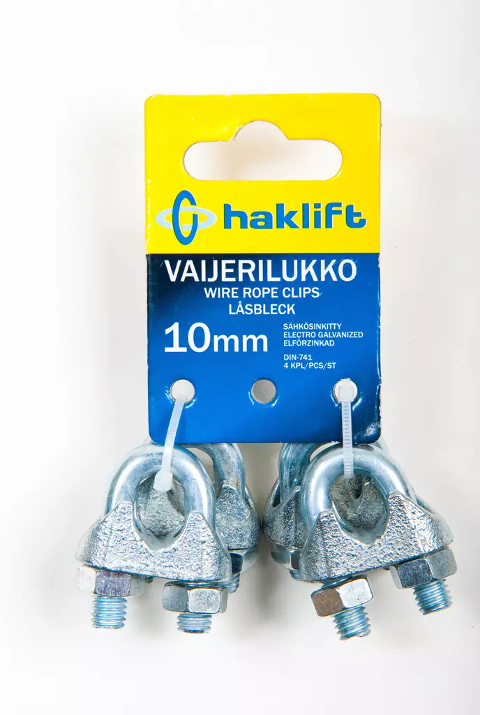Haklift vaijerilukko 10mm 4kpl - Vaijerit ja vaijeritarvikkeet - 0003337 - 1