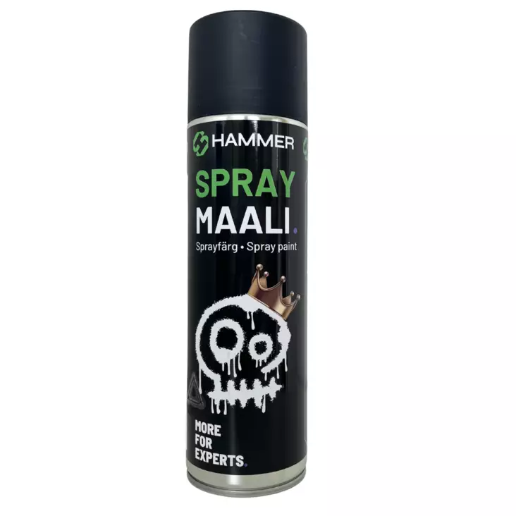 HS Hammer Spraymaali musta matta 500ml - Spraymaalit - 0019727 - 1