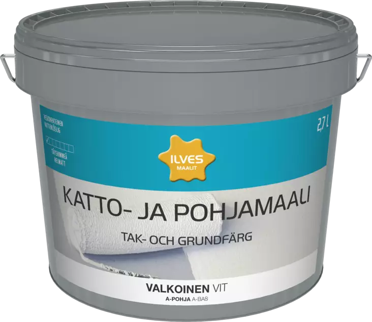 Ilves Katto- ja Pohjamaali A-pohja 2,7L - Sisämaalit - 0007237 - 1