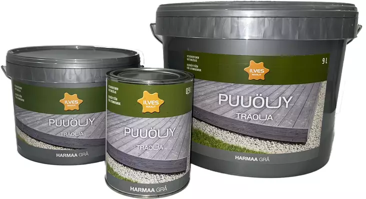 Ilves Puuöljy V harmaa 0,9L - Puuöljyt ja puunsuoja-aineet - 0007277 - 1