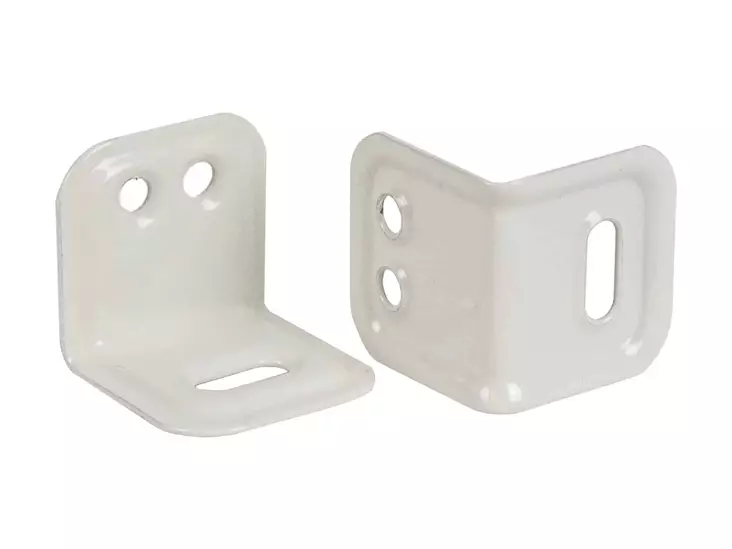 Kalustekulma 30x26x26mm 20kpl teräs/valkoinen - Kalusteasennus kulmalevyt - 0001957 - 1