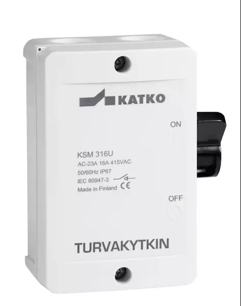 Katko Turvakytkin vipu KSM 3x16A 400V 7,5kW IsoSafe - Rasiat ja pistokkeet - 0019627 - 1