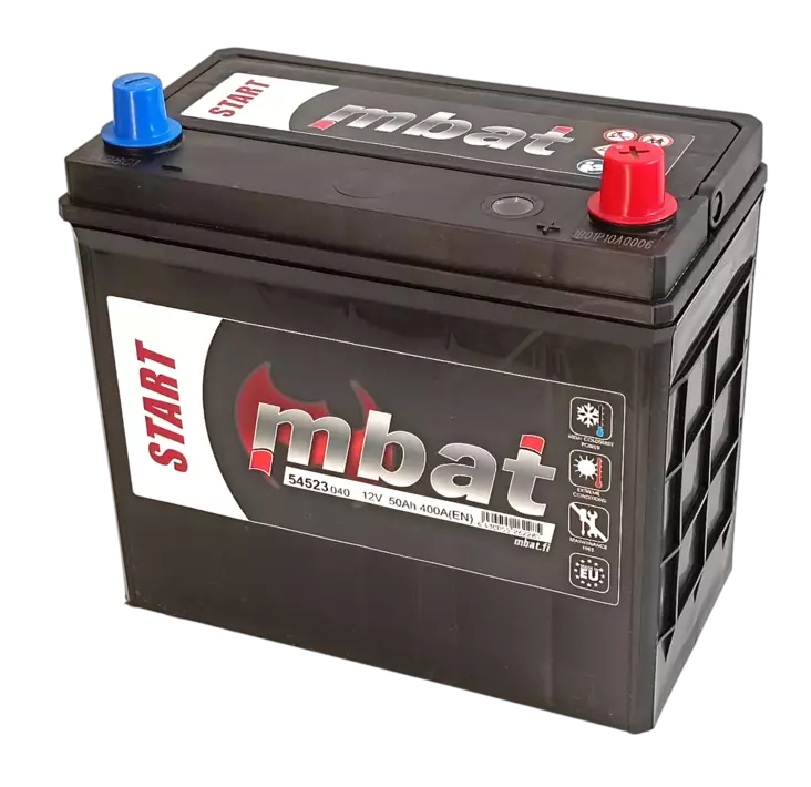 Käynnistysakku 50Ah 400A 234x128x223mm - Käynnistysakut - 0016177 - 1