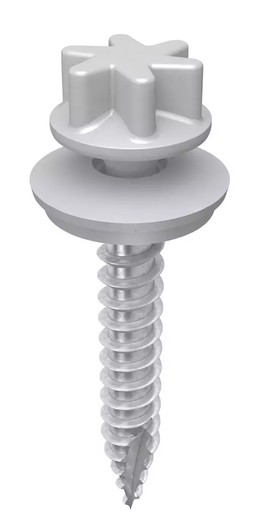 Kingi kattoturvaruuvi 7,0 x 50, RR21 - Vaalean harmaa, 75kpl - Kateruuvit - 0018447 - 1