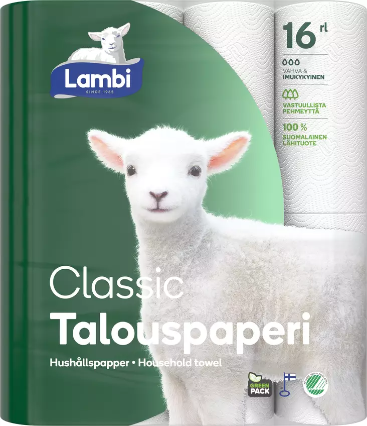 Lambi talouspaperi 16rll - Käsipyyhepaperit - 0006737 - 1