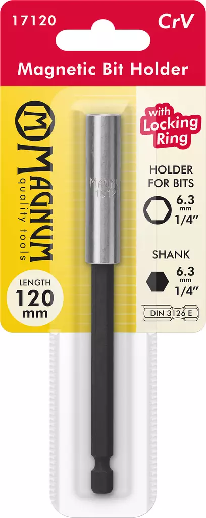 Magnum Magneettipidin Bits 1/4" 120mm - Ruuvauskärjen pitimet - 0000997 - 1