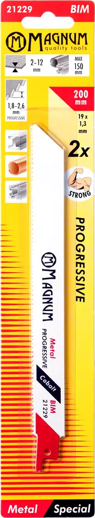 Magnum Puukkosahanterä metalli 2kpl BIM Prog 200mm - Puukkosahanterät metalli - 0001167 - 1