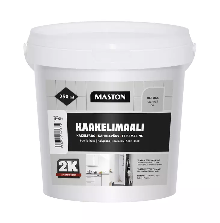 Maston maali 2K Kaakeli Harmaa 250ml - Erikoismaalit - 0000197 - 1