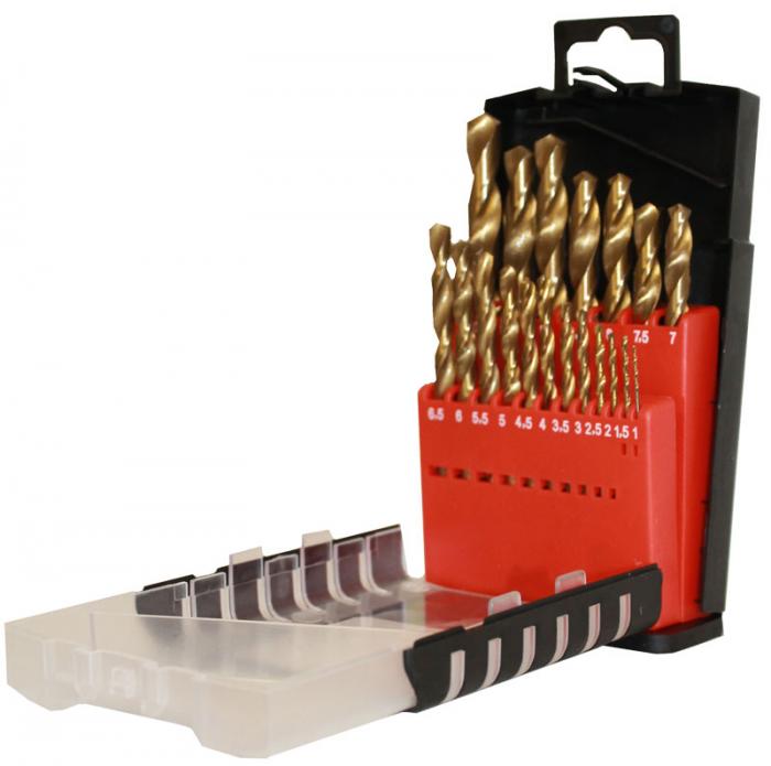 Metalliporanteräsarja HSS 4241 Titanium 19-os. 1-10 mm - Metalliporanterät - 0006607 - 1