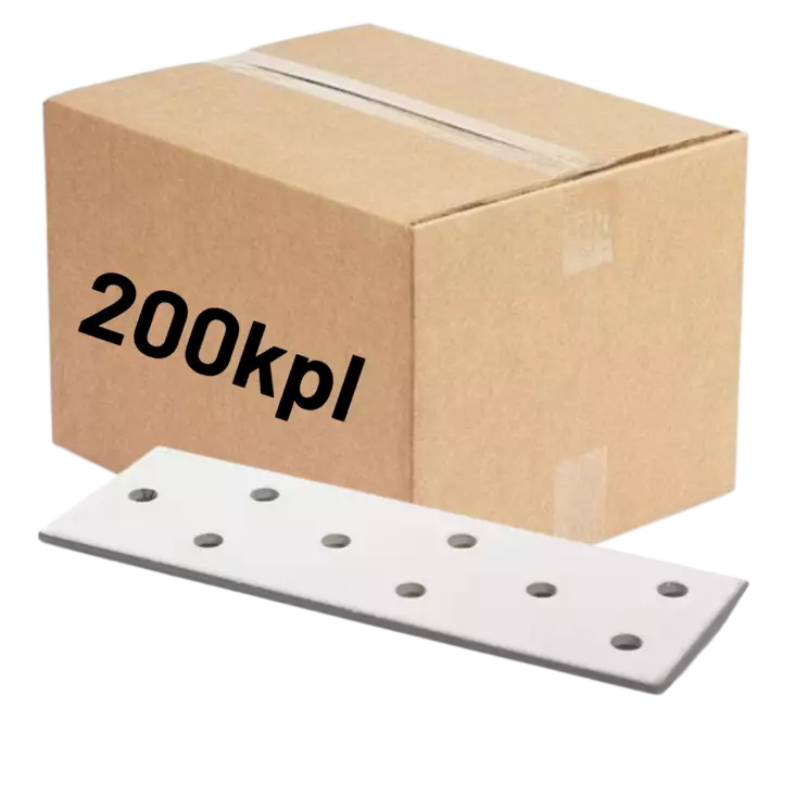 Naulauslevy 40x120x2mm valkoinen 200kpl (LTK) - Naulauslevyt - 0022387 - 1