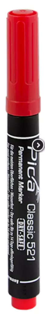 Pica Merkintätussi viisto punainen 2-6mm - Merkkauskynät ja tussit - 0022337 - 1