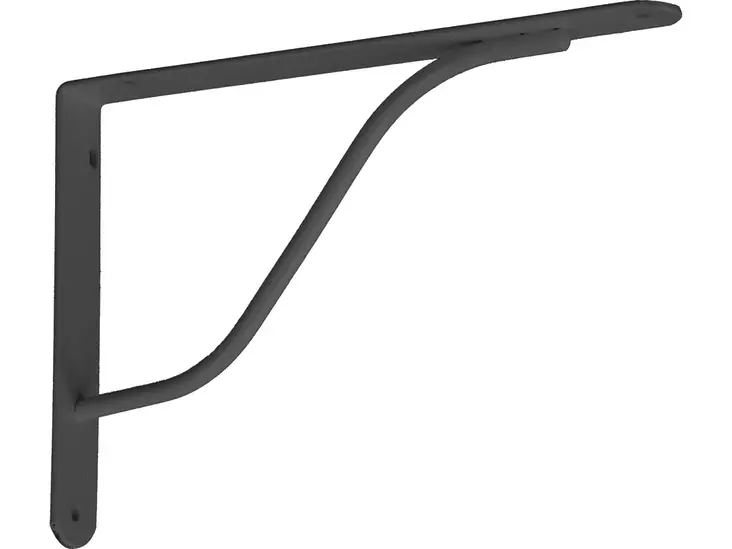 Pisla hyllynkannake Jasper 240x170mm musta - Metalliset hyllynkannattimet - 0001867 - 1