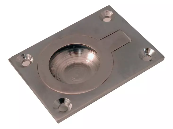 Pisla lattialuukunvedin 38x50mm messinki/kromattu - Vetimet - 0001807 - 1