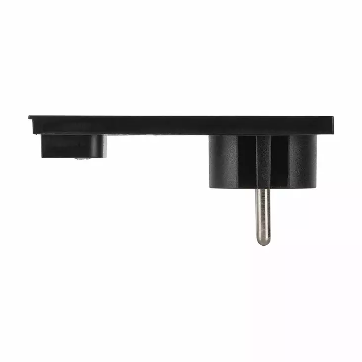 Pistotulppa Musta ohut 2P+E 16A, Käännettävä 90° - Pistotulpat ja roikanpäät - 0020357 - 1