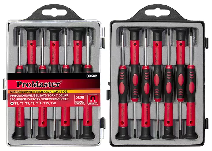 Promaster Microruuvimeisselisarja Torx 7-os. - Tarkkuusmeisselit ja -sarjat - 0005897 - 1