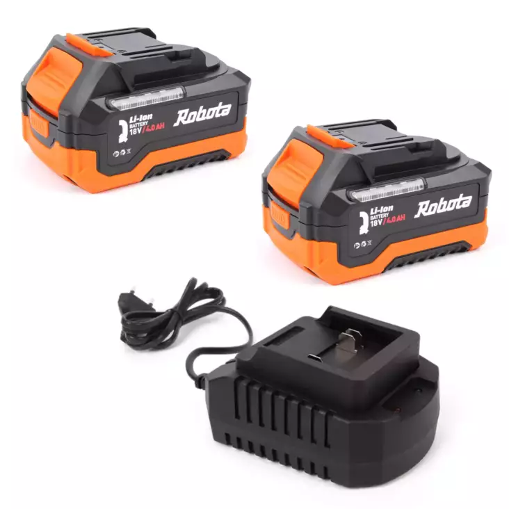 Robota starttipakkaus (2x4Ah akku + laturi) - Työkaluakut ja -laturit - 0019317 - 1