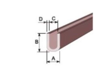 U-nauha 10021 5,5x8x2,5mm musta, 1m - Ikkuna- ja ovitiivisteet - 0012777 - 1