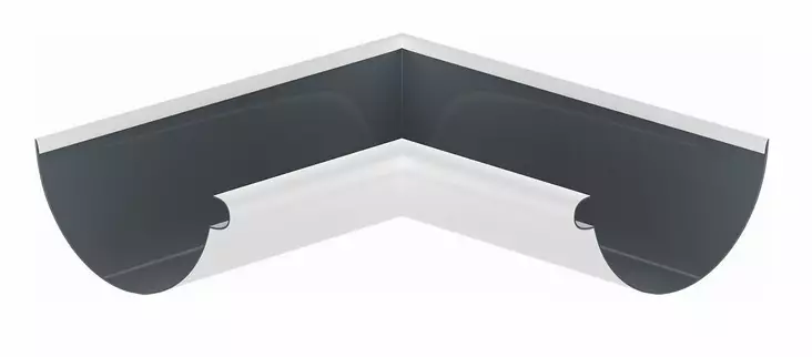 Vesikourun Sisäkulma 125mm pyöreä RR20 valkoinen - Rännit, räystäskourut - 0017037 - 1