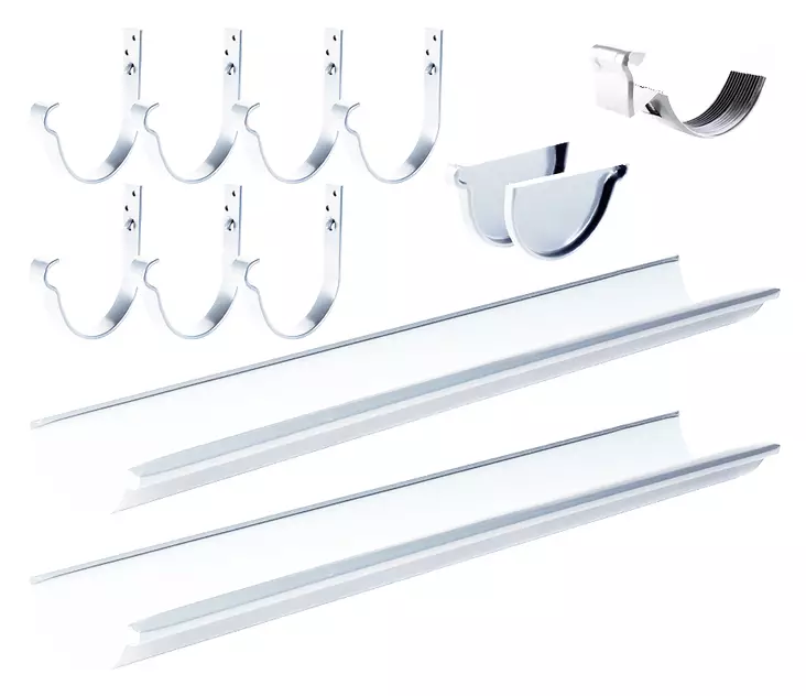 Vesikourusarja 6m RR20 valkoinen - Rännit, räystäskourut - 0017047 - 1