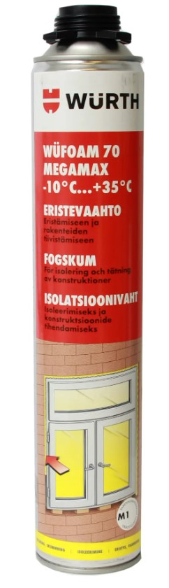 Wurth Megamax Pistoolivaahto 870ml - Uretaanivaahdot - 0010547 - 1
