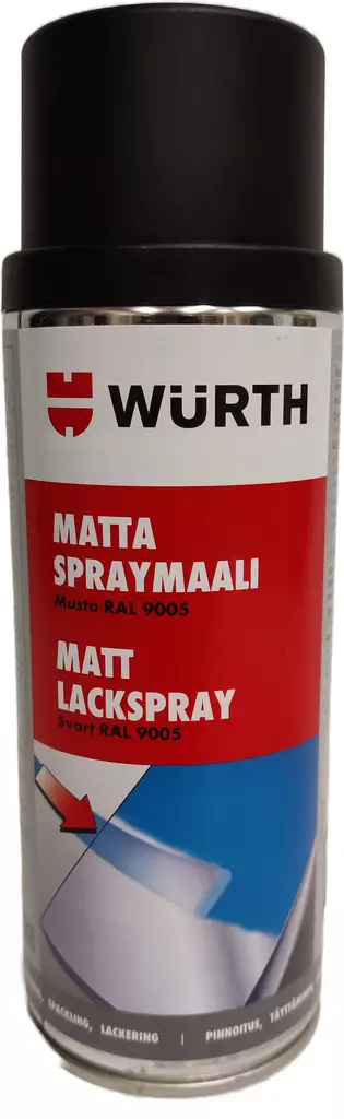 Wurth Spraymaali musta matta 400ml - Spraymaalit - 0016337 - 1