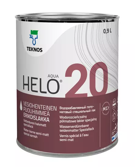 Teknos Erikoislakka Helo Aqua 20 Puolihimmeä 0,9L - Lakat - 0019978 - 1