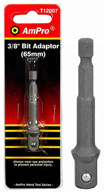 Ampro hylsyadapteri 3/8" X 65mm - Jatkovarret ja niveljatkot - 0005618 - 1