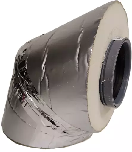 Betterpipe Viemäriputken muhvikulma 88.5 ast. 110mm Eristetty - Viemäriputket - 0016508 - 1