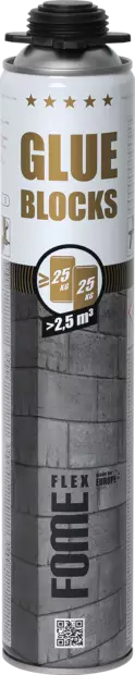 Fome Flex Glue Blocks PU kiviliima, pistooli 750ml - Liimamassat ja tiivistysmassat - 0018458 - 1