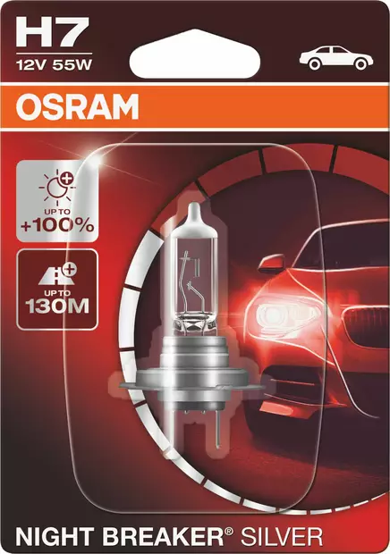 Osram Night Breaker Silver 12V H7 polttimo 55W - Autopolttimot - 0008168 - 1