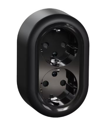 Schneider Renova pintapistorasia 2-os musta - Pinta-asennus rasiat ja kytkimet - 0009968 - 1