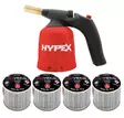 Hypex Kaasupoltin 190g piezolla + 4kpl kaasupatruuna - Kaasupatruunat - 0017738 - 1